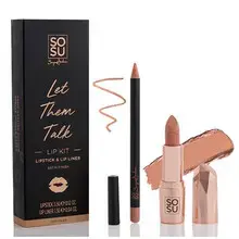 "Let Them Talk Unveiled Lip Kit - Set for lips with lipstick and lip liner."