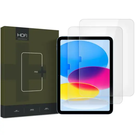 HOFI GLASS PRO+ 2-PACK IPAD 10.9 10 | 2022 CAURSPĪDĪGS RŪDĪTS STIKLS