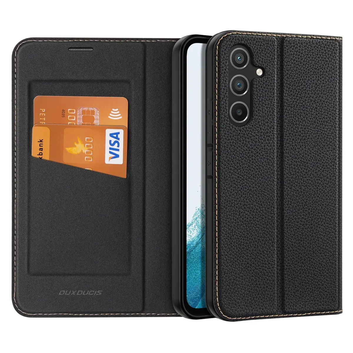 Dux Ducis Skin X2 case for Samsung Galaxy A54 5G flip cover wallet stand black