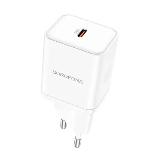 Borofone BN6 tīkla lādētājs | 20W | QC3.0, PD | USB-C | balts