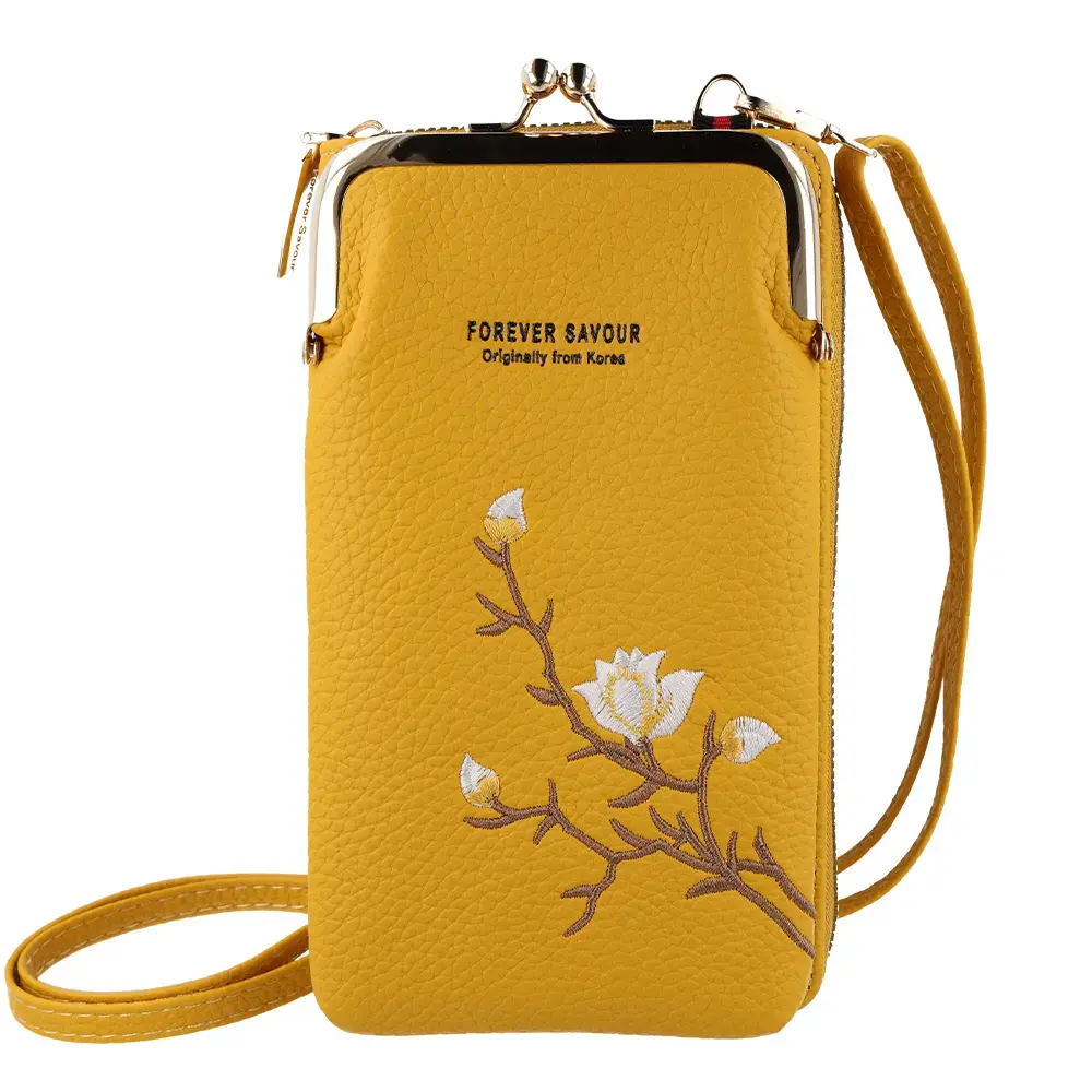 Knitted bag for phone GCW17 yellow