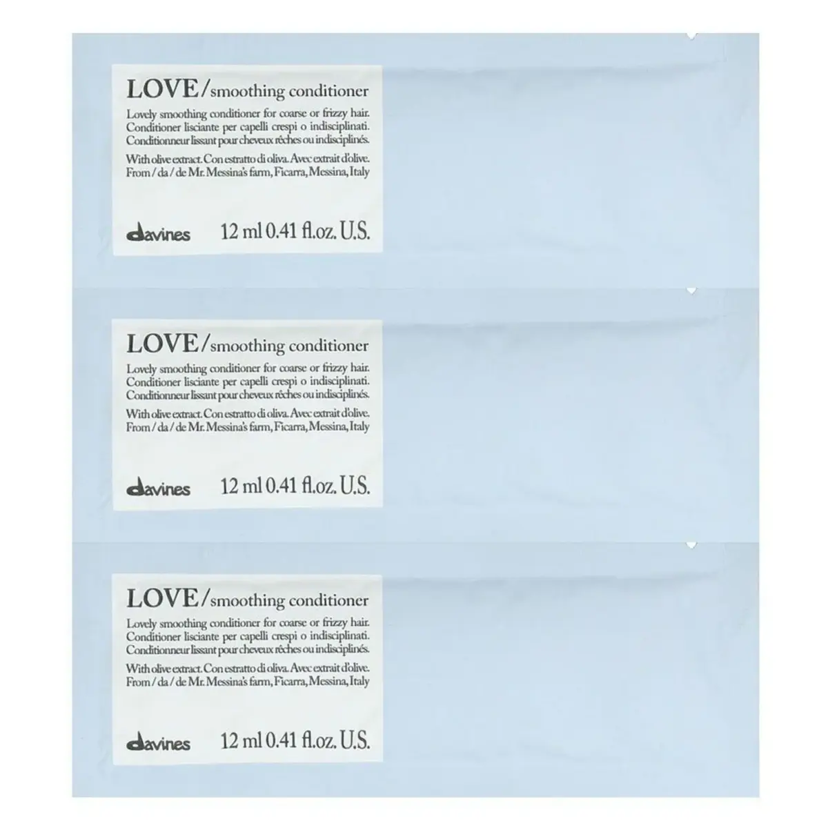 Davines, Love Smoothing, Hair Conditioner, 12 pcs, 12 ml