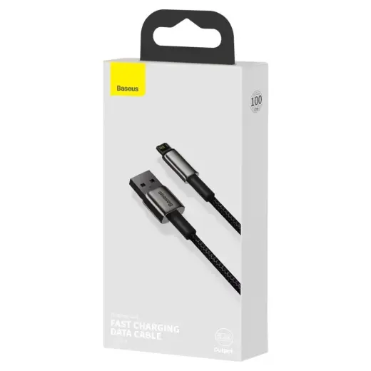 Baseus Tungsten Gold data transfer and charging cable | USB-A to Lightning | 12W | 1m | black