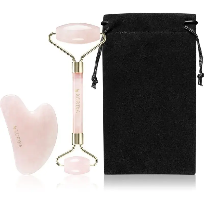 KORIKA Tools Roller & Gua Sha Facial Massage Roller & Rose Quartz Massage Tools