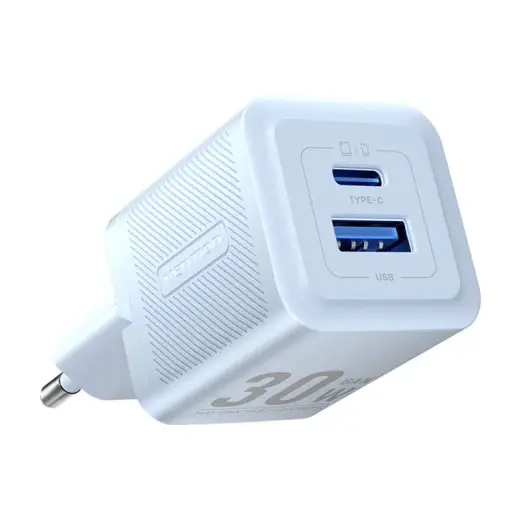 Vention FEQL0-EU tīkla lādētājs | 30W | GaN | USB-C, USB-A | zils