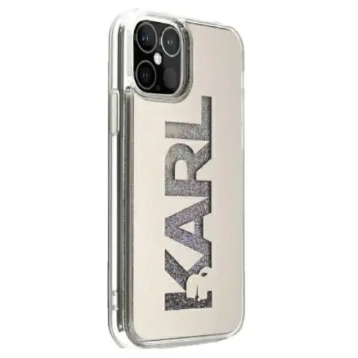 Karl Lagerfeld KLHCP12LKLMLGR iPhone 12 Pro Max 6,7" srebrny|silver hardcase Mirror Liquid Glitter Karl