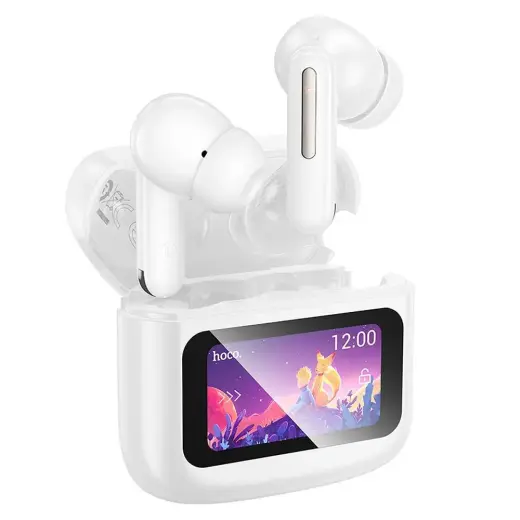 Wireless earphones Hoco with touch screen TWS EQ14 white