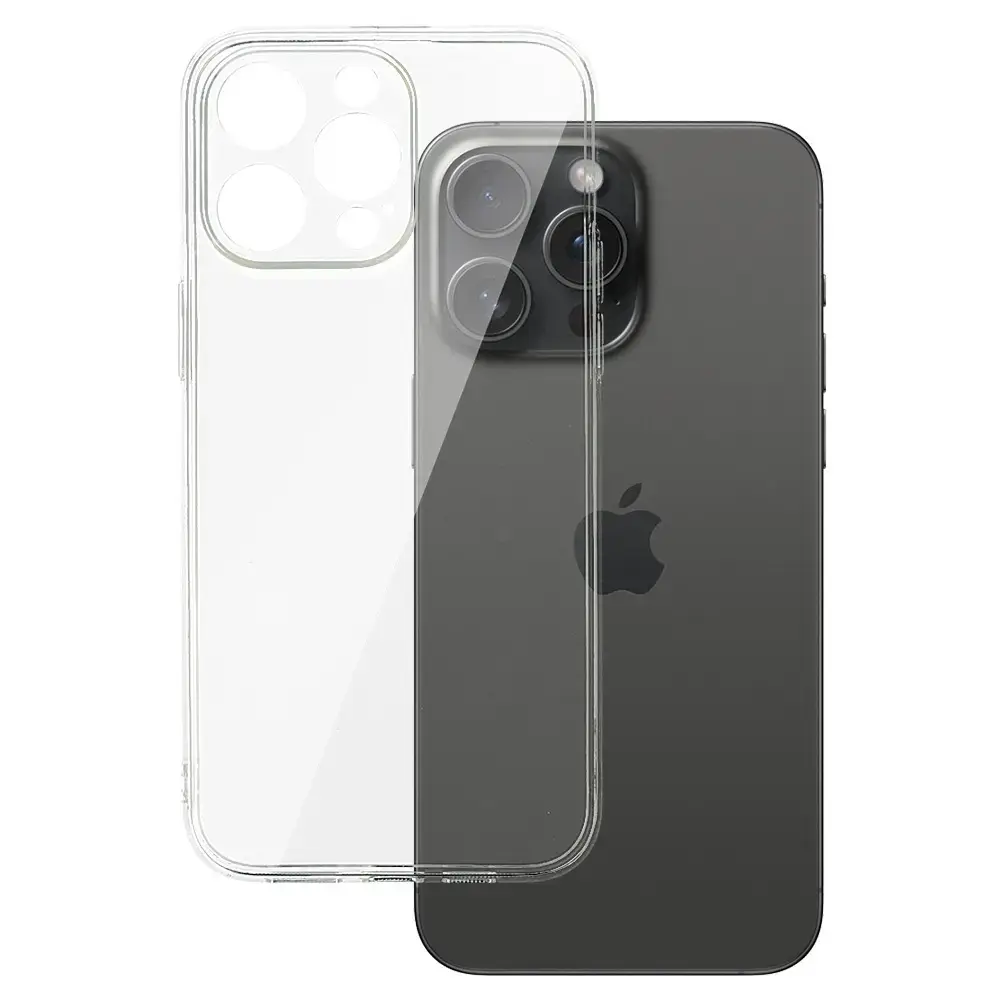 2 mm maciņš telefonam iPhone 15 Pro caurspīdīgs