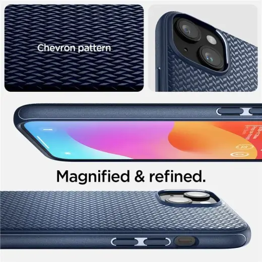 Spigen Mag Armor чехол с поддержкой MagSafe для телефона iPhone 15 Plus синий