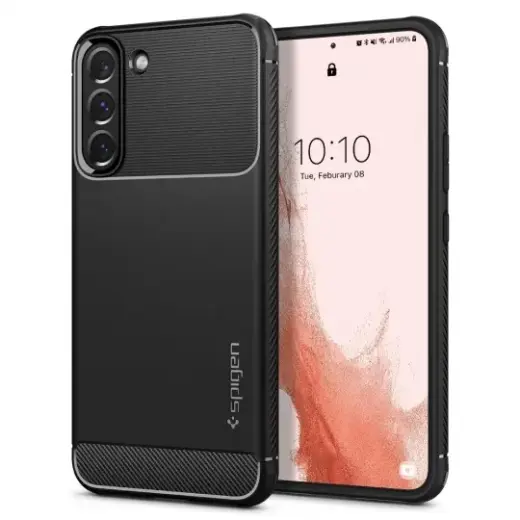 Spigen Rugged Armor чехол для телефона Samsung Galaxy S22 (S901) чёрный