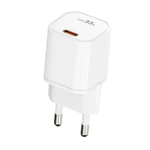 Rock T88 travel charger | 33W | GaN, QC3.0, PD | USB-C | white