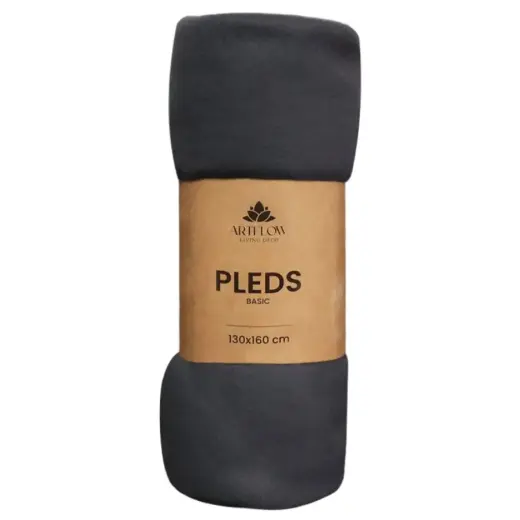 Pleds 130x160cm Basic, pelēks
