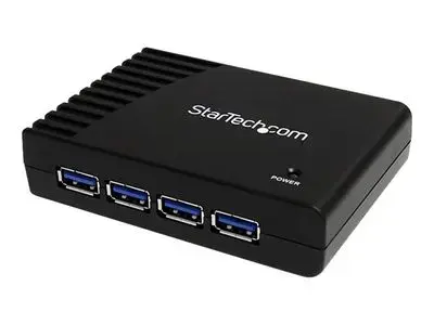 StarTech.com 4-Port USB 3.0 SuperSpeed Hub with Power Adapter - Portable Multiport USB-A Dock IT Pro - USB Port Expansion Hub for PC|Mac (ST4300USB3) - hub - 4 ports