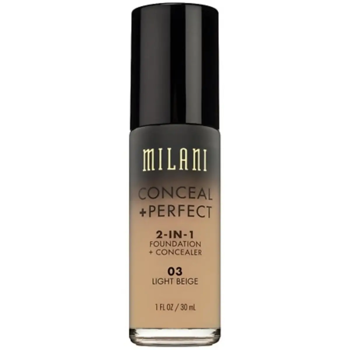 Milani, Conceal + Perfect, Liquid Foundation & Concealer 2-In-1, 03, Light Beige, 30 ml