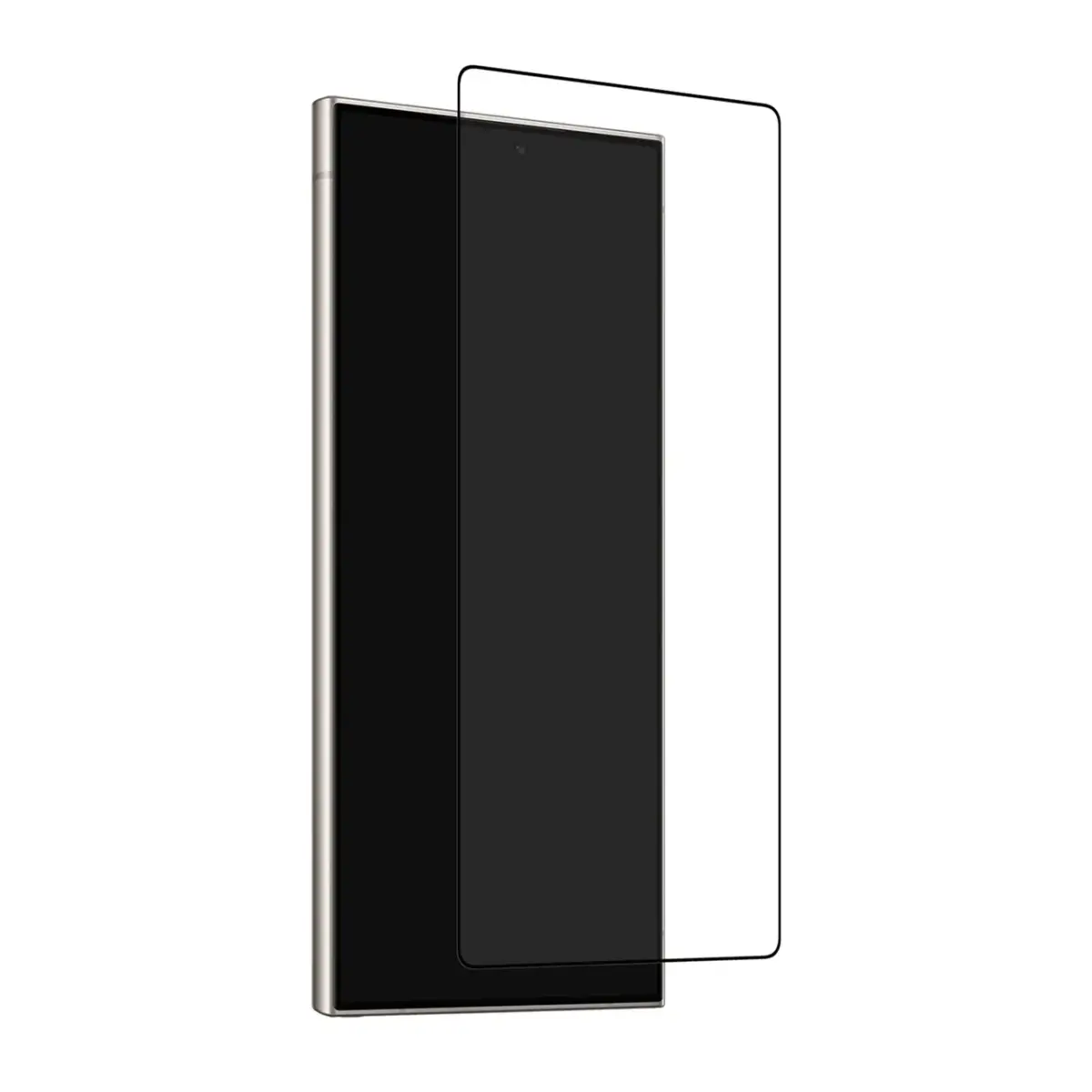 Puro Frame aizsargstikls telefonam Samsung Galaxy S25 Ultra ar melnu rāmi