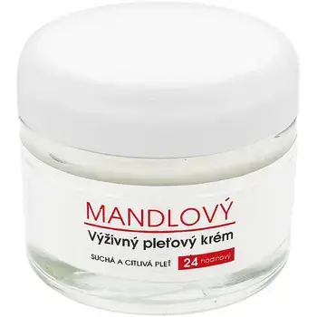 Vivaco Body Tip - Mandlový výživný pleťový krém pro suchou a citlivou pleť 50ml