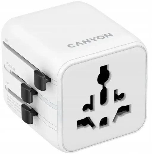 CANYON Travel Adapter OnTour One EU|UK|US|AUS White 5291485019310