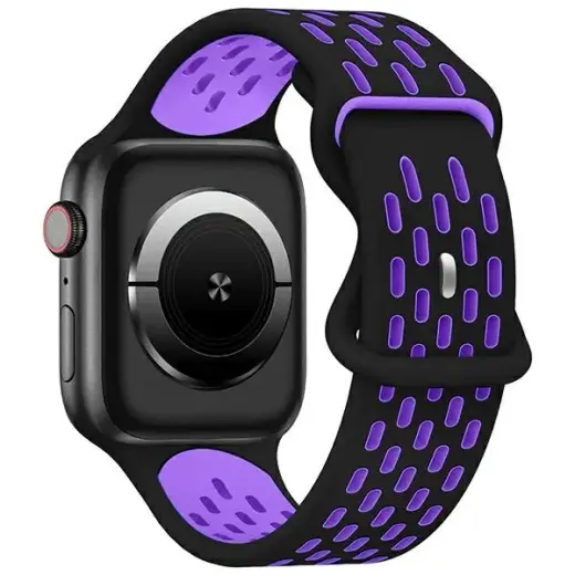 Beline New Sport viedpulksteņa siksniņa priekš Apple Watch (42/44/45/49 mm) | silikons | melna/violeta