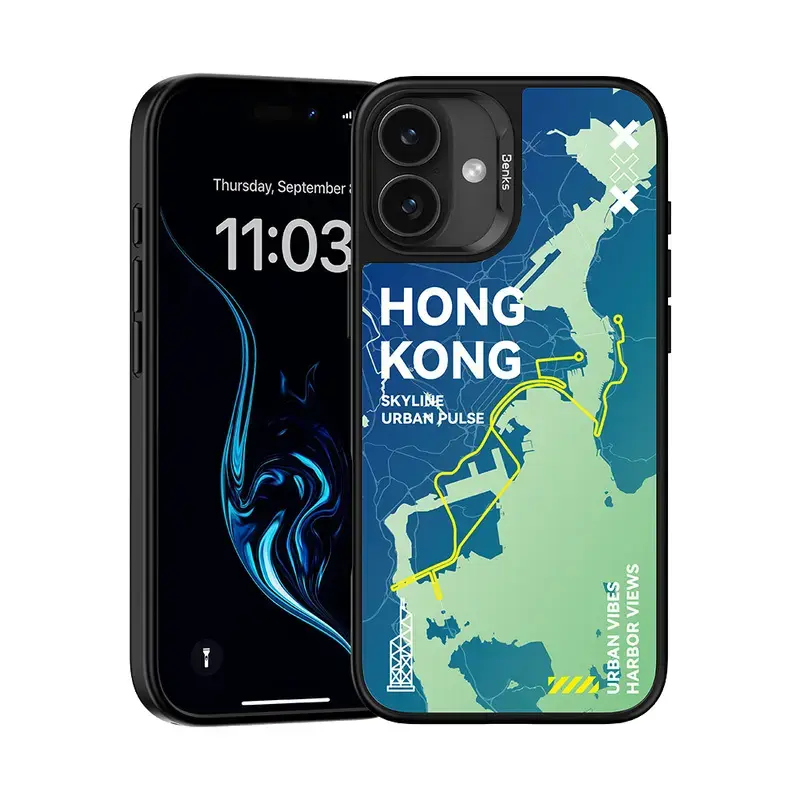 Benks Dynamic City Hong Kong Case for Iphone 16 Plus