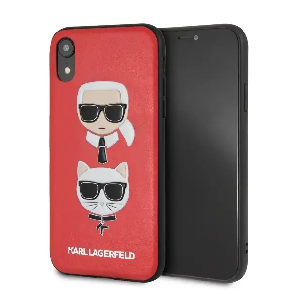 Karl Lagerfeld KLHCI61KICKCRE iPhone Xr hardcase czerwony|red Karl & Choupette