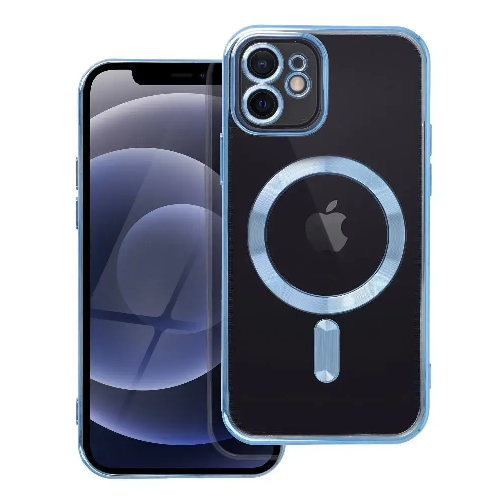 Electro Mag Cover maciņš ar MagSafe atbalstu telefonam iPhone 12 zils