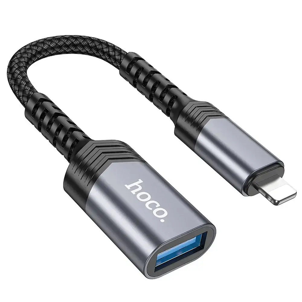 Adapter Lightning to USB A Hoco UA24 black