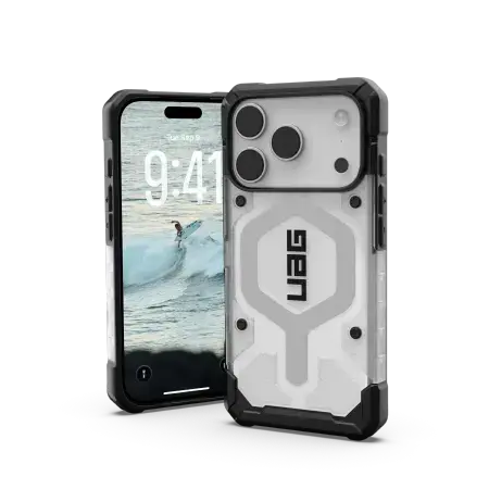 UAG Pathfinder Clear MagSafe Case for iPhone 17 Pro - White and Gray