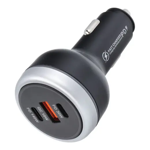 CC69-2C1A autolaadija | 65W | PD, QC | USB-A, USB-C | must