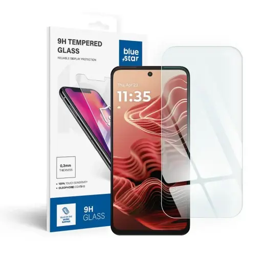 Tempered glass to Motorola G35 Blue Star