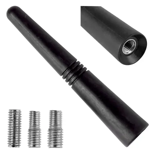 Car antenna mast 9 cm with 3 adapters 5/6/7mm ANTM09 AMIO-01509