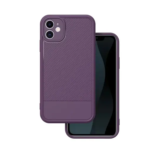 Simple Carbon phone case for iPhone 11 purple