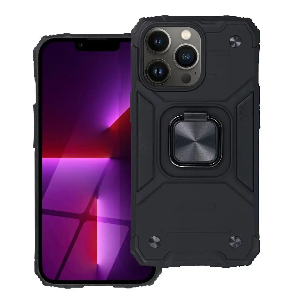 Nitro maciņš ar statīvu telefonam iPhone 17 Pro | iPhone 18 Pro melns
