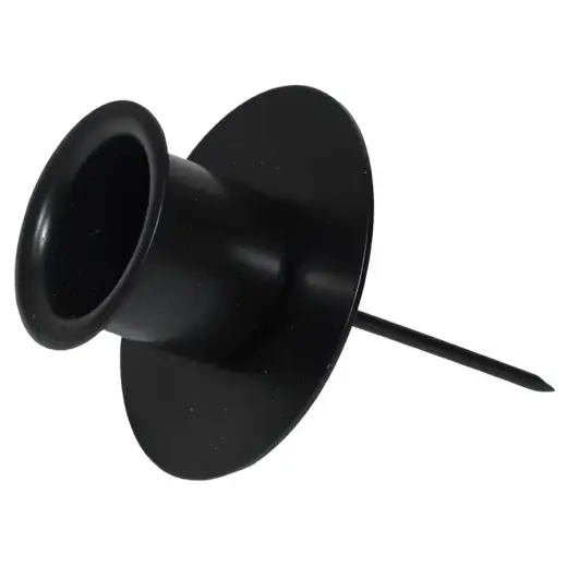 Candle holder table candle D2/D5x 7.4cm with pin, 4pcs black