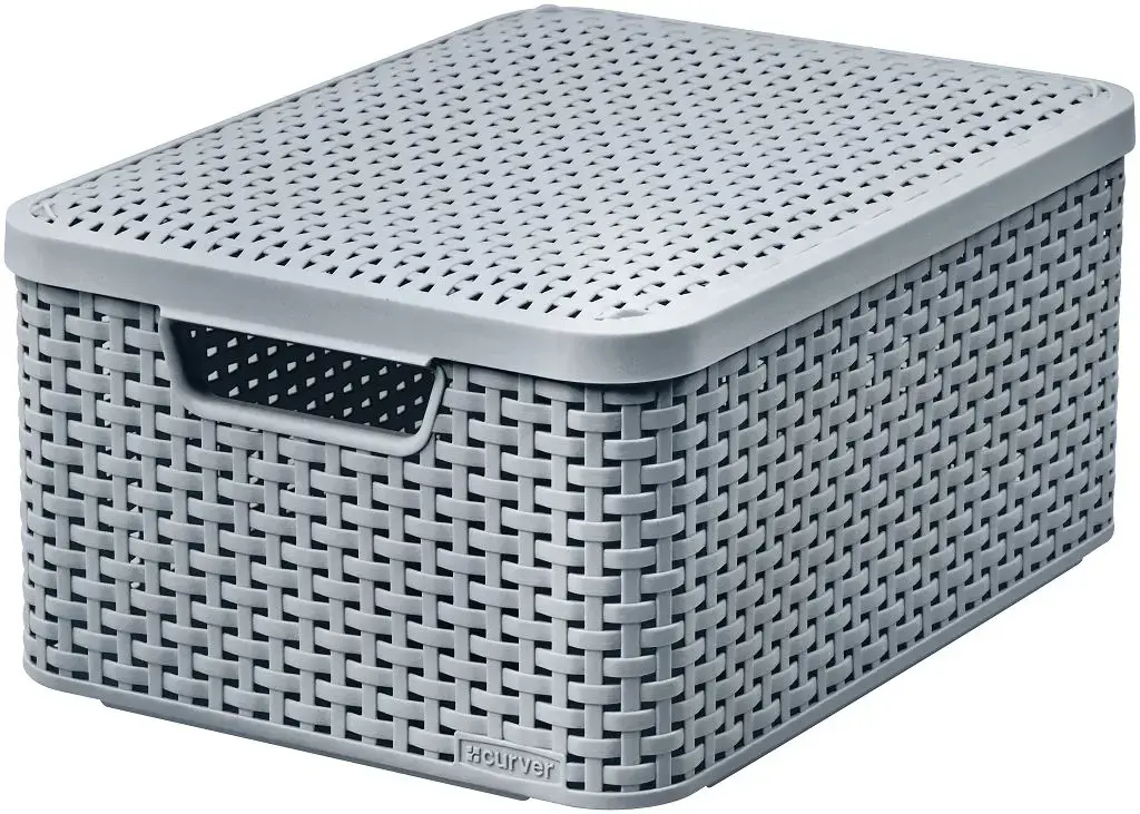 Kaanega karp Style M 39,3x29,3x18,7cm helehall