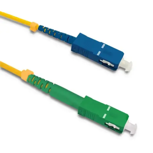 Qoltec Patchcord fiber optic SC/APC - SC/UPC | Singlemode | 9/125 | G652D | Simplex | 20m