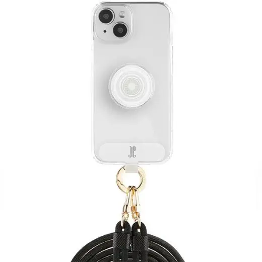 Just Elegance 3in1 PopGrip maciņš ar statīvu telefonam iPhone 15 caurspīdīgs