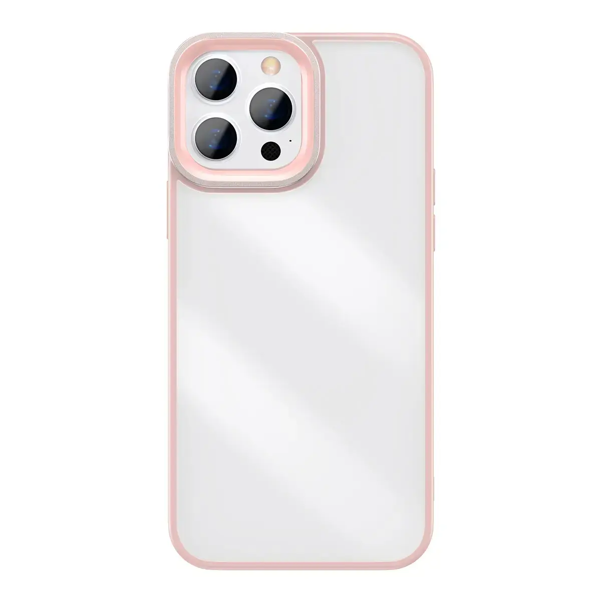 Baseus Crystal Transparent Case for iPhone 13 Pro Max (pink)