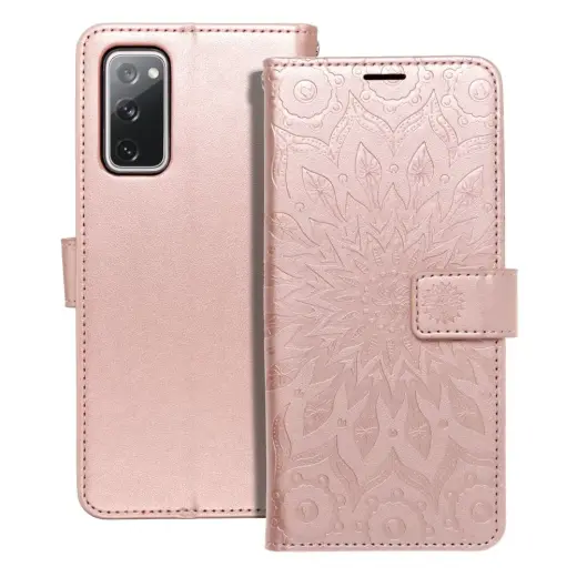MEZZO mandala grāmatveida maciņš telefonam Samsung Galaxy S20 FE (G780) | S20 FE 5G (G781) rozā