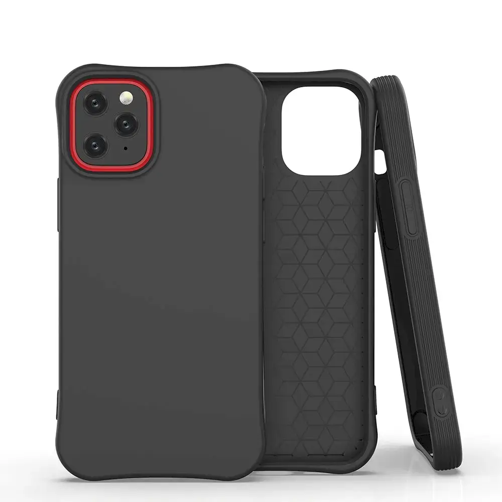 Fusion Solaster Back Case Silikona Aizsargapvalks Apple iPhone 12 Mini Melns
