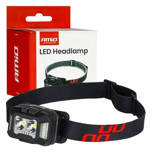 LED Headlamp 2xXPG+10SMD 1800mAh SUPER BRIGHT (BATT) AMIO-04668
