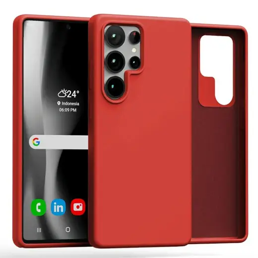 Силиконовый чехол для телефона Mercury для Samsung Galaxy S25 Ultra красный