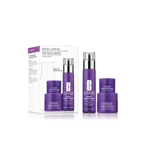 Clinique Clinique Smooth & Renew Lab an Anti-Ageing Routine from the Experts Gift Set  - Clear