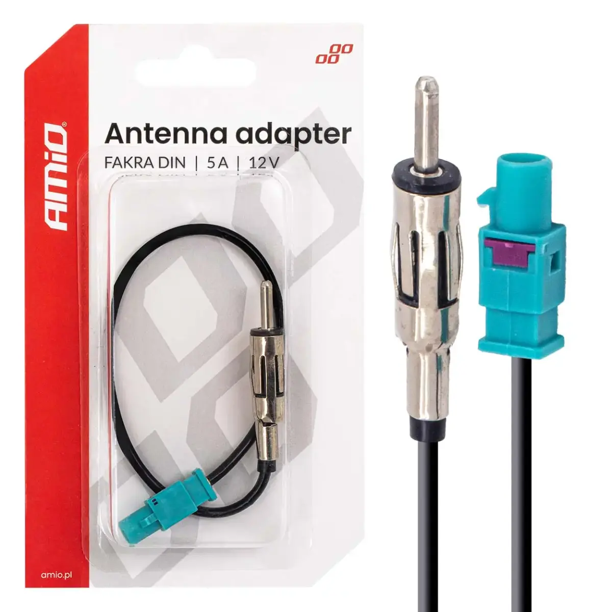 Antenna adapter FAKRA DIN 5A 12V AMIO-04443