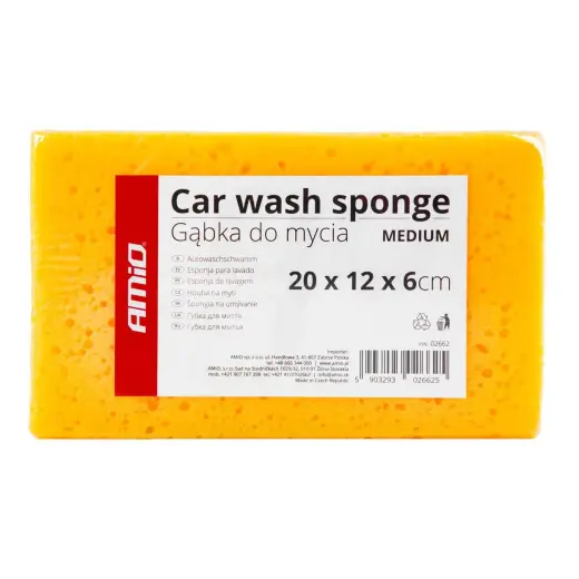 Sponge for car wash AMiO MEDIUM 20 x 12 x 6 cm