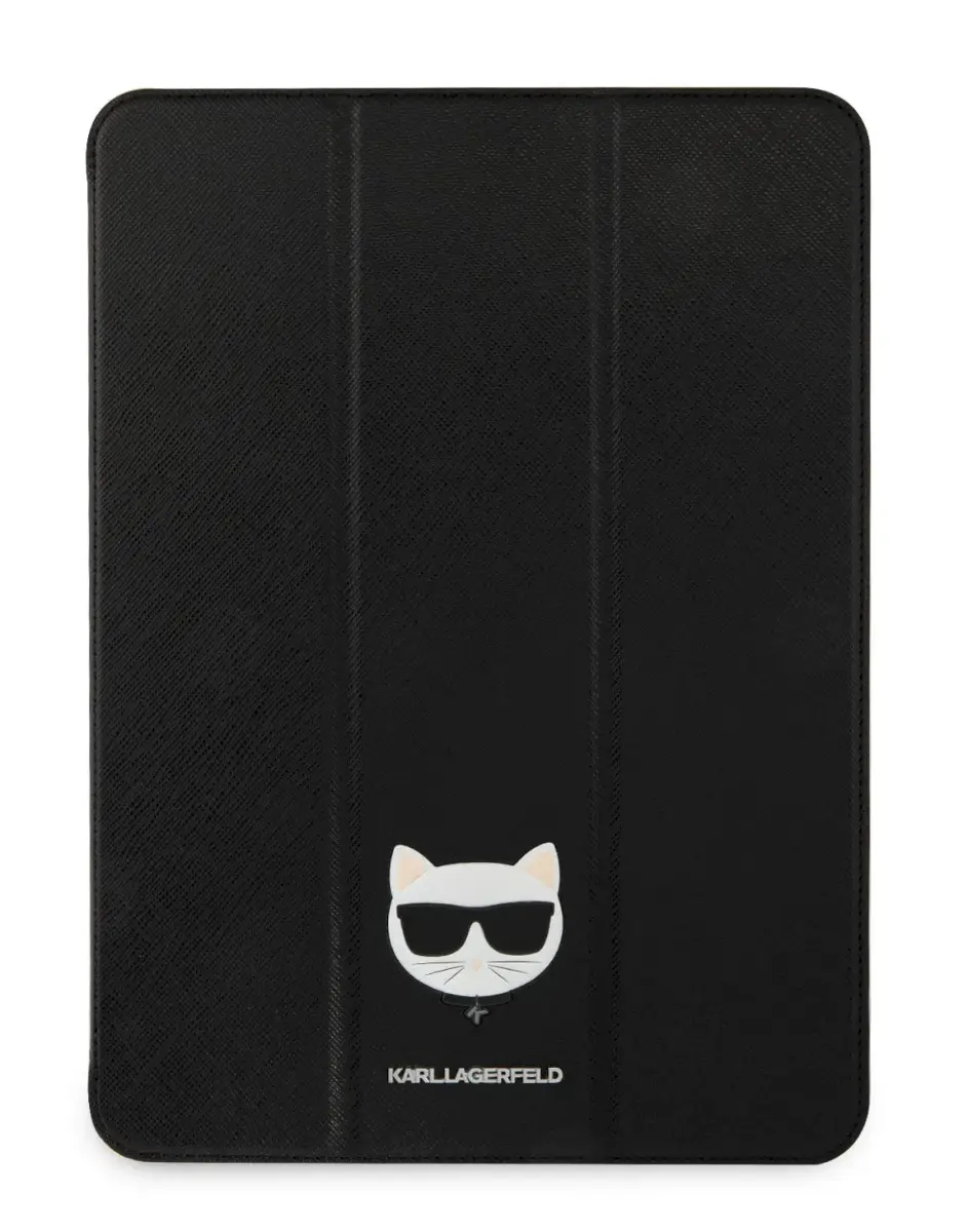 KLFC11OCHK Karl Lagerfeld Choupette Head Saffiano Folio Cover for iPad Pro 11 Black