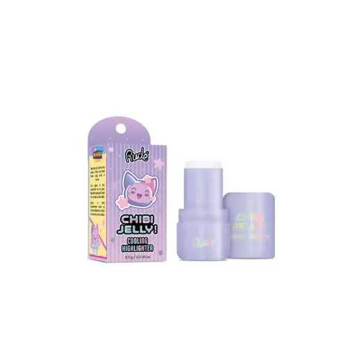 Rude Cosmetics, Chibi Jelly, Illuminating, Highlighter Stick, Sora, 8.5 g
