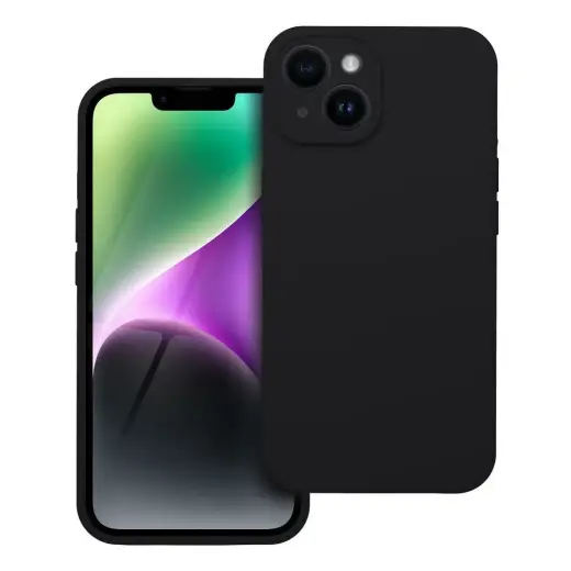 Silicone 2mm phone case for iPhone 14 black