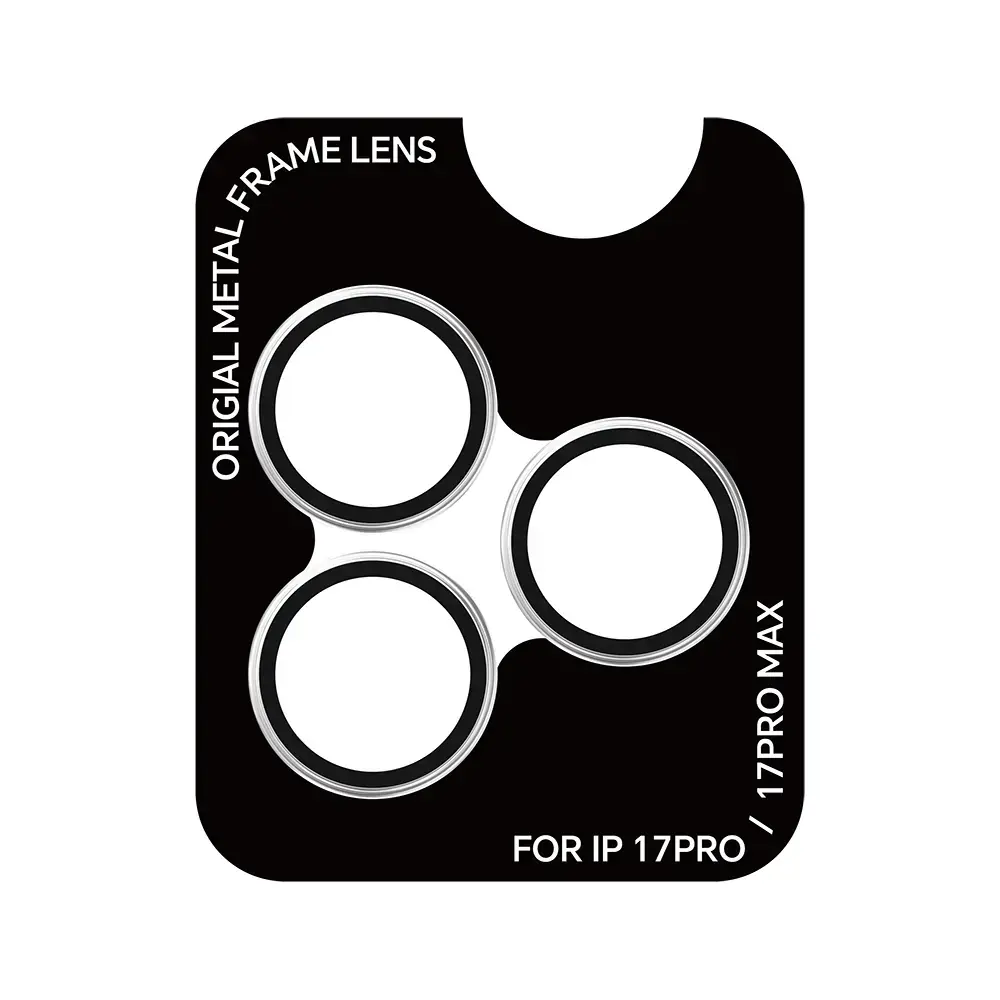 Rock Tempered glass Pure Series Camera Lens on camera for Iphone 17 Pro/17 Pro Max (lens 3 pieces) silver