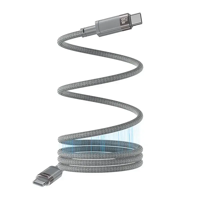 YESIDO MAGNETIC CABLE  CA172C 60W TYPE-C/TYPE-C 1M 3A GREY