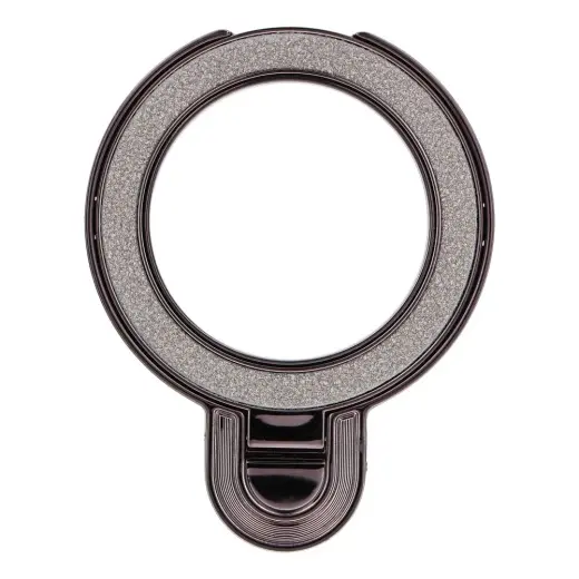 Phone stand CIRCLE GLITTER - stick-on - black